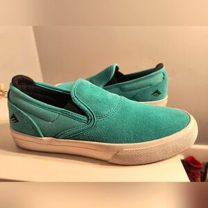 Emerica Kids Skateboard Shoes Wino G6 Slip-On Youth Aqua Youth